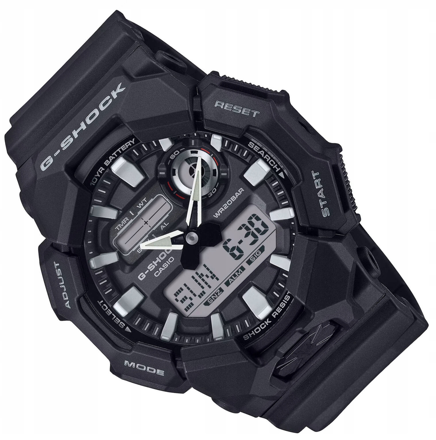 Černé Sportovní Voděodolné Hodinky Casio G-shock GA-010-1AER 200 M