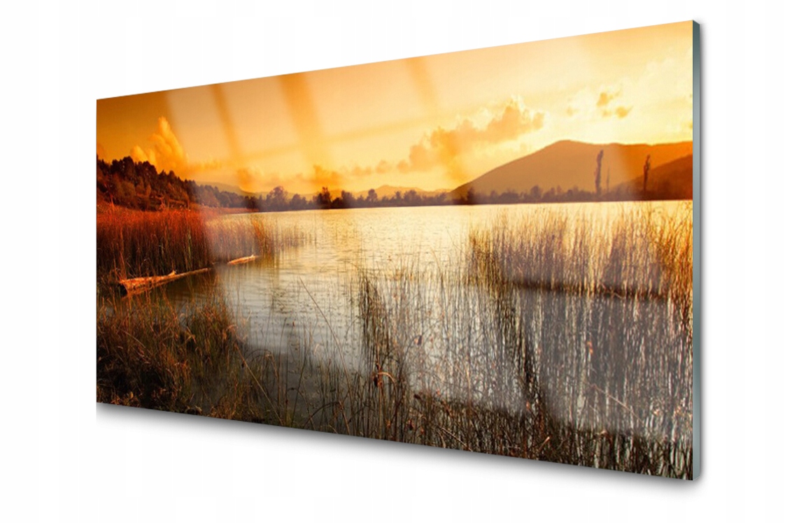 

Panel szklany Płytka Jezioro Zachód 120x60 + Klej