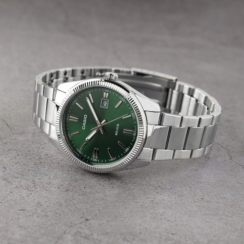 ZEGAREK MĘSKI CASIO MTP-1302PD-3AV + BOX Materiał paska stal