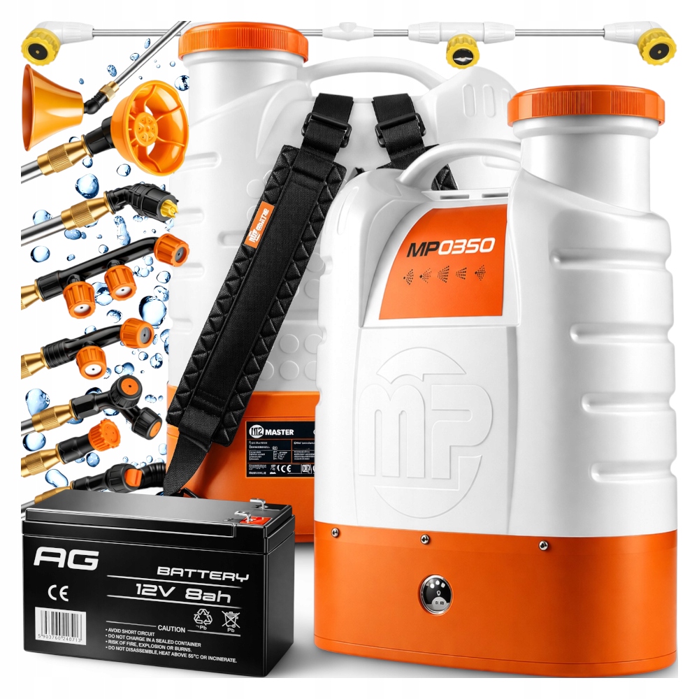 Elektrický Batohový Akumulátorový Postřikovač Zahradní 16L Majster MP0350