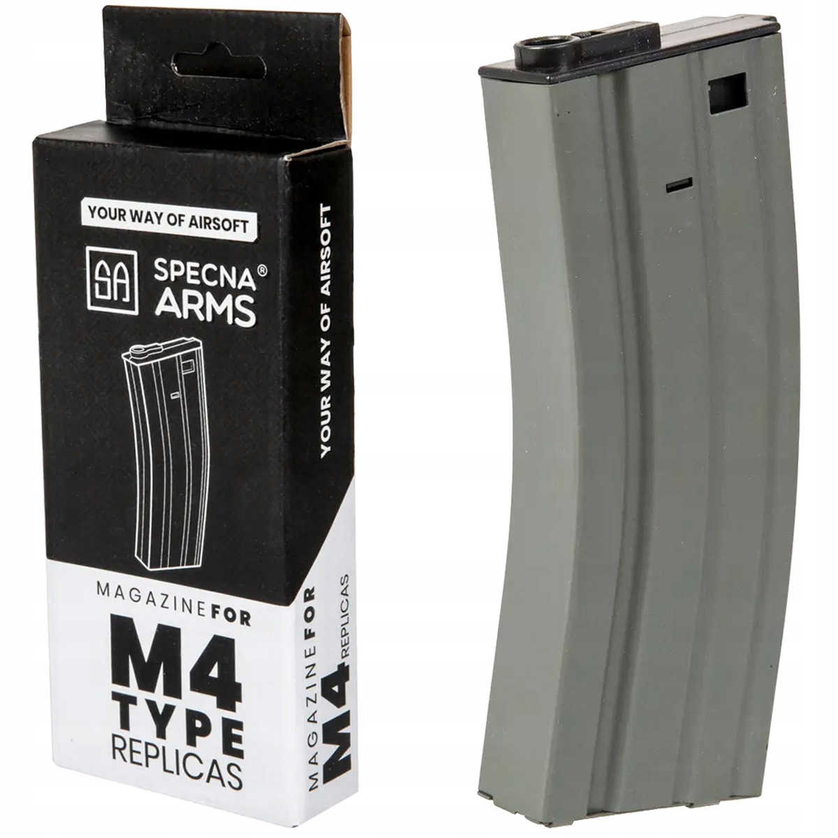 Magazynek Mid-Cap Sa-j Specna Arms 120 Kul M4/M16 Szary