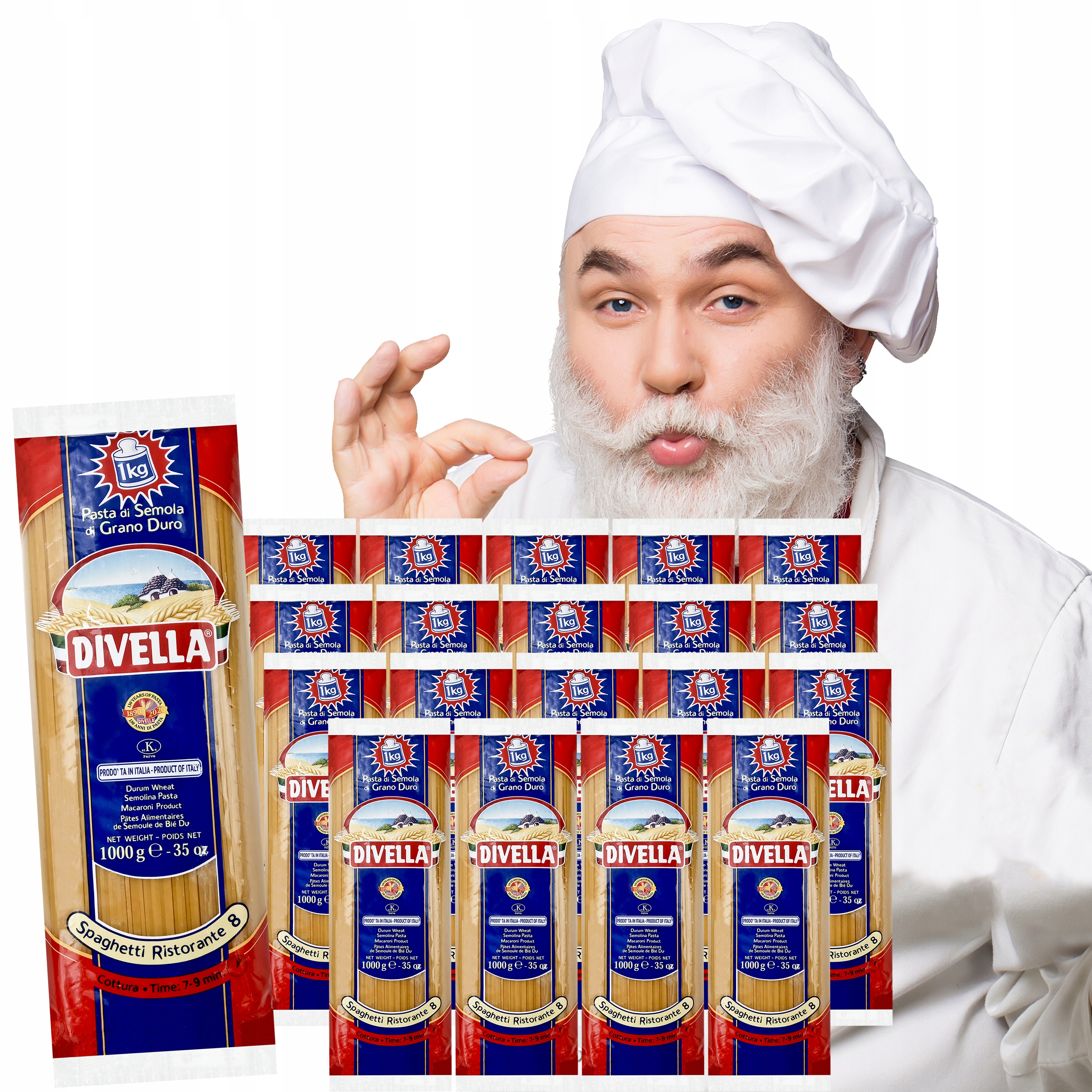 Levně Těstoviny Spaghetti Divella 20 x 1 kg
