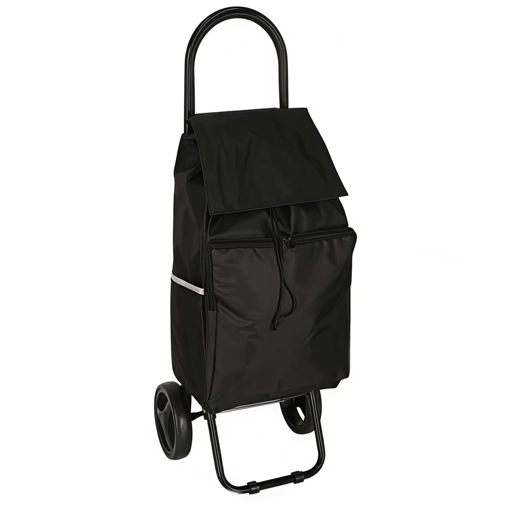 Vozík, Nákupní Taška Na Kolečkách, Termo Kapsa 95 CM, Černá, 35 Kg