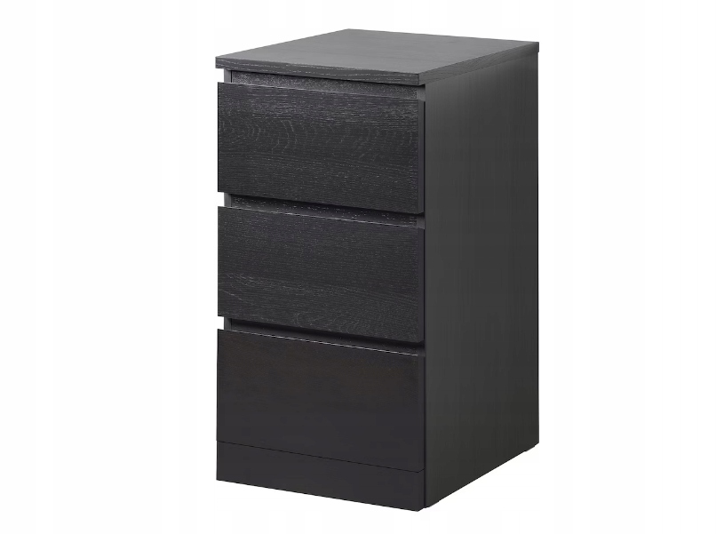 Ikea Malm Komoda s 3 zásuvkami, čierna hnedá, 40x78