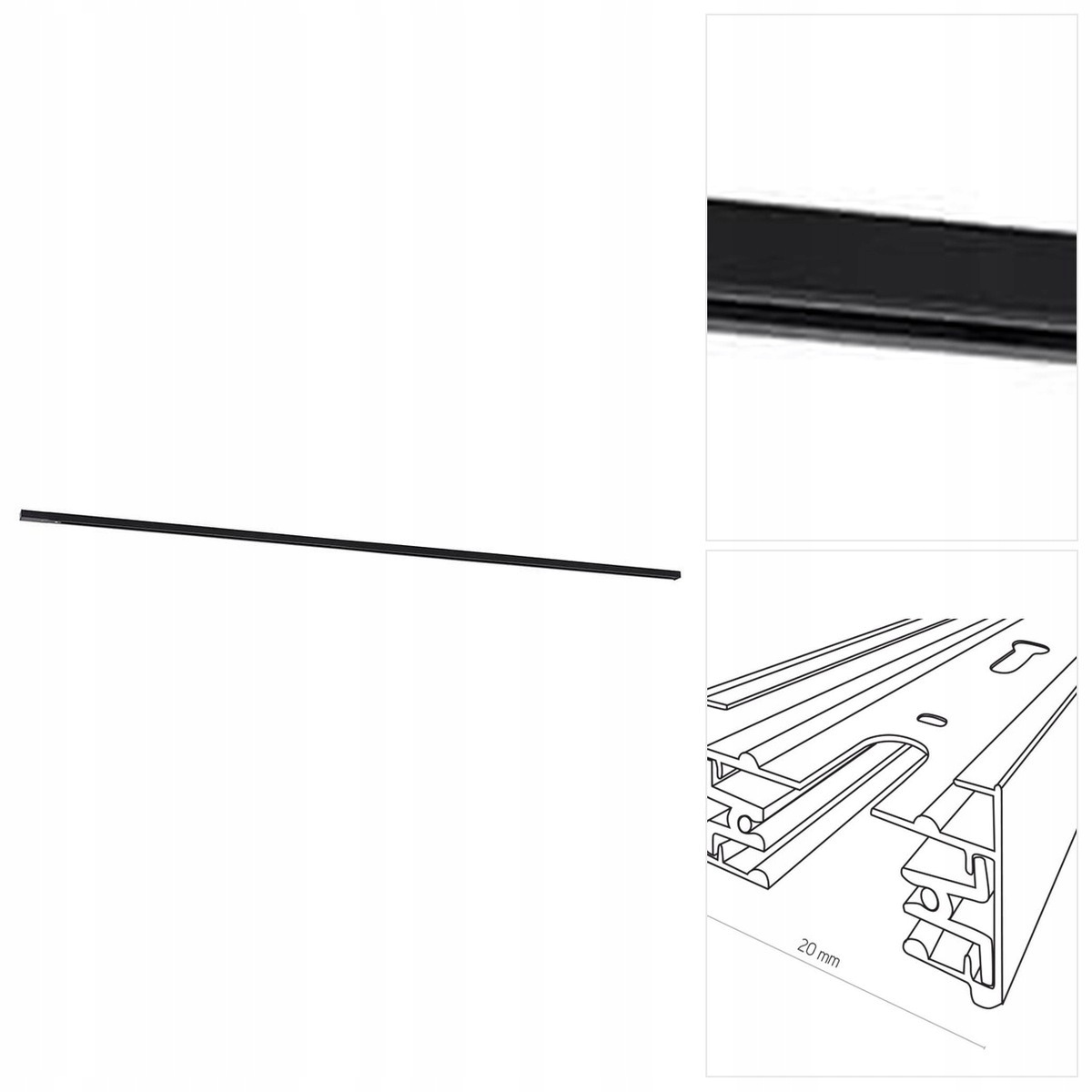 Kolejnicový kabel 2 m černý 1-fázový Tracer 1F 4143 Tk Lighting