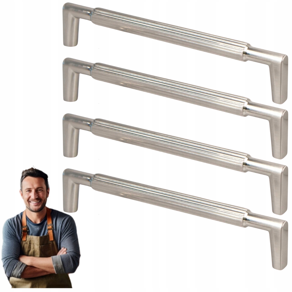 Nábytkový držiak Randi 160 mm oceľové Radelko, Inox, brúsená oceľ 4ks
