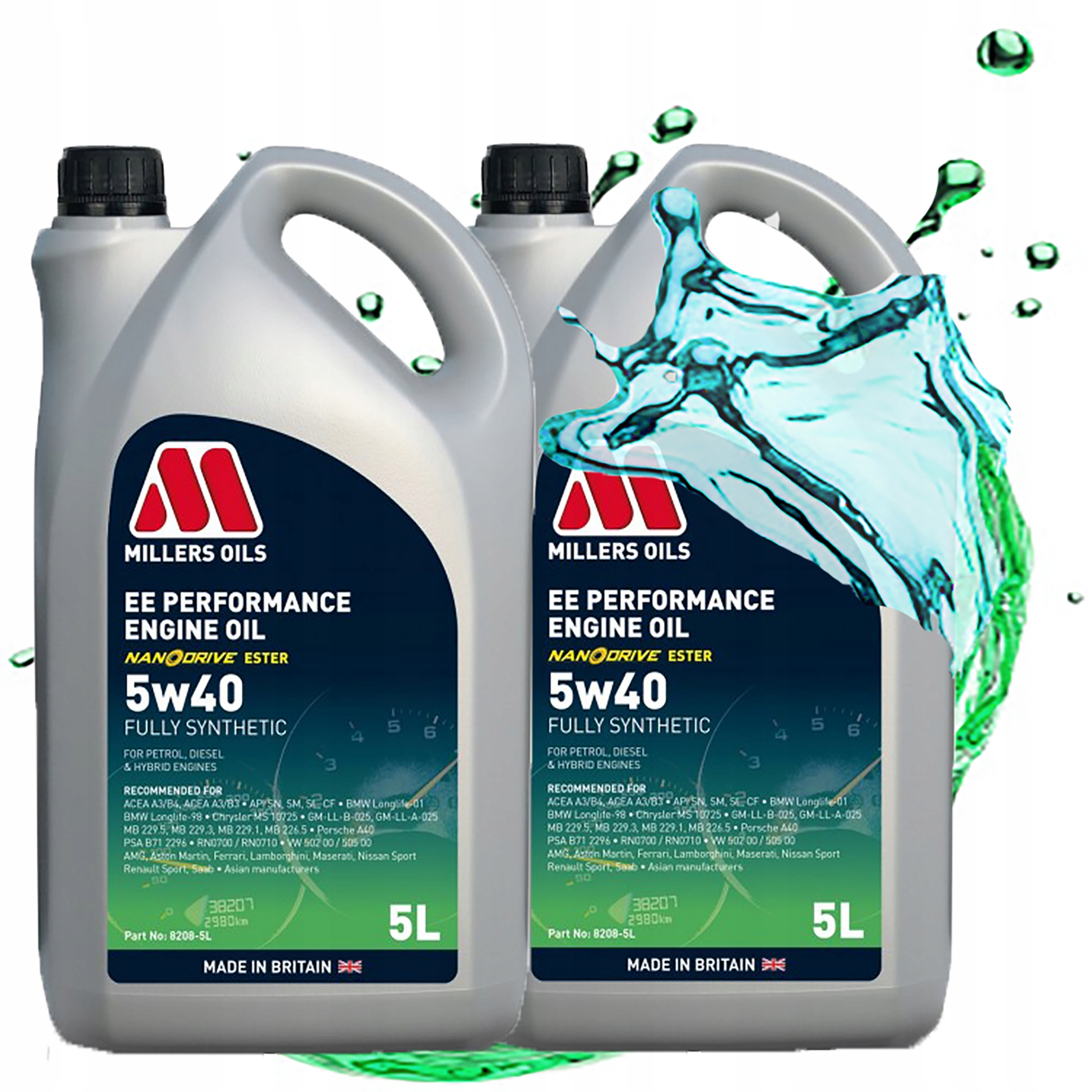 Syntetický Motorový Olej Millers Ee Performance Full Saps 5V40 Estery 10L