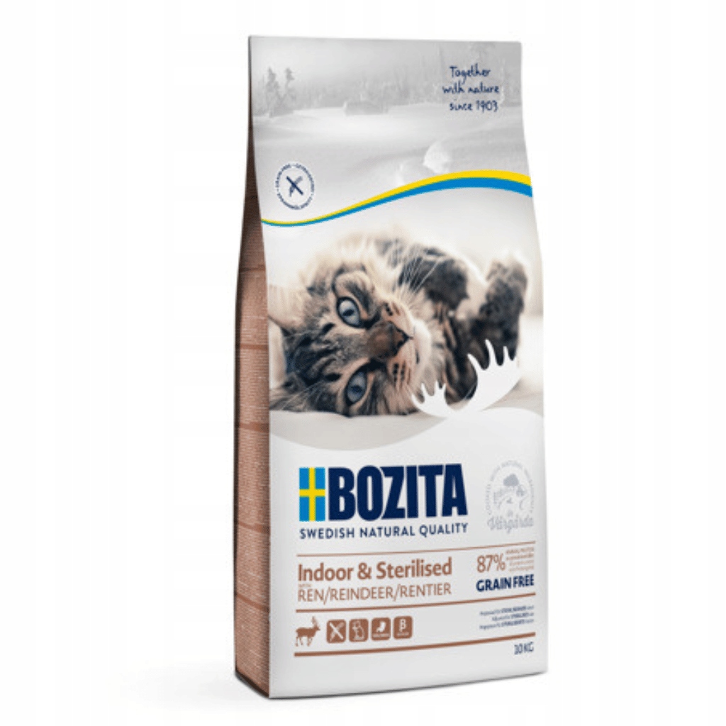 Bozita Indoor & Sterilised Grain Free Reindeer 10kg