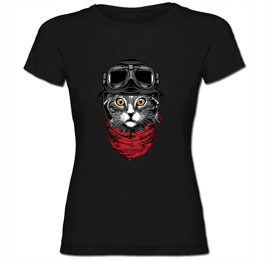 

Tshirt damski Kot Wojska Tuxedo Cat Military S