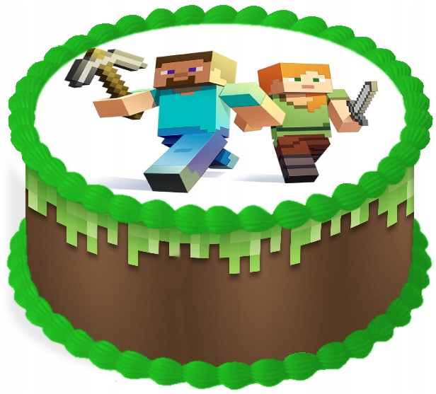 oplatek na dort 14 cm Pixely Pixele Hra Narozeniny