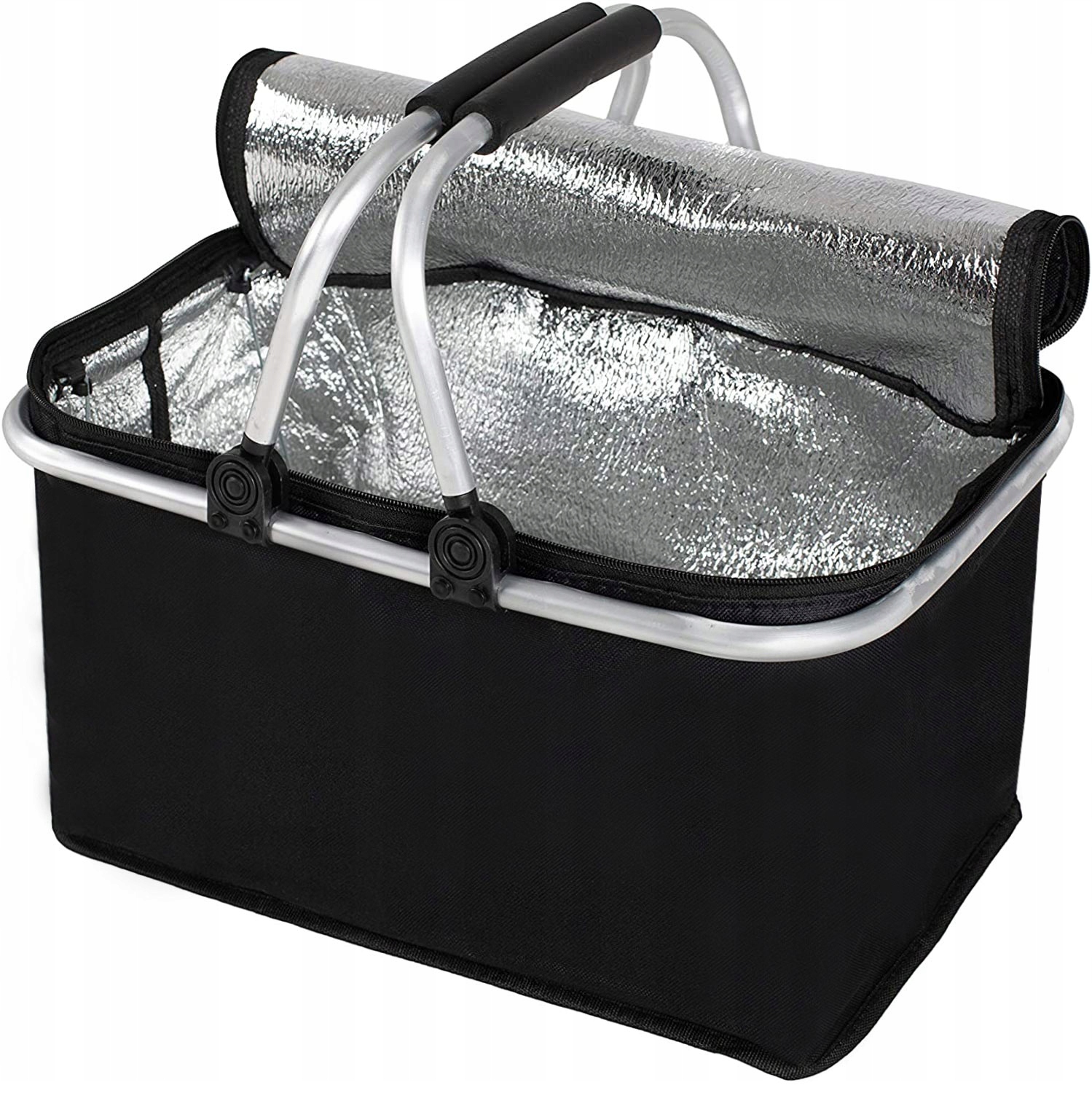 DUŻY TERMICZNY SKŁADANY IZOLACYJNY KOSZ PIKNIKOWY KOSZYK NA ZAKUPY PLAŻĘ Kod producenta Kosz Piknikowy Składany Termiczny Turystyczny