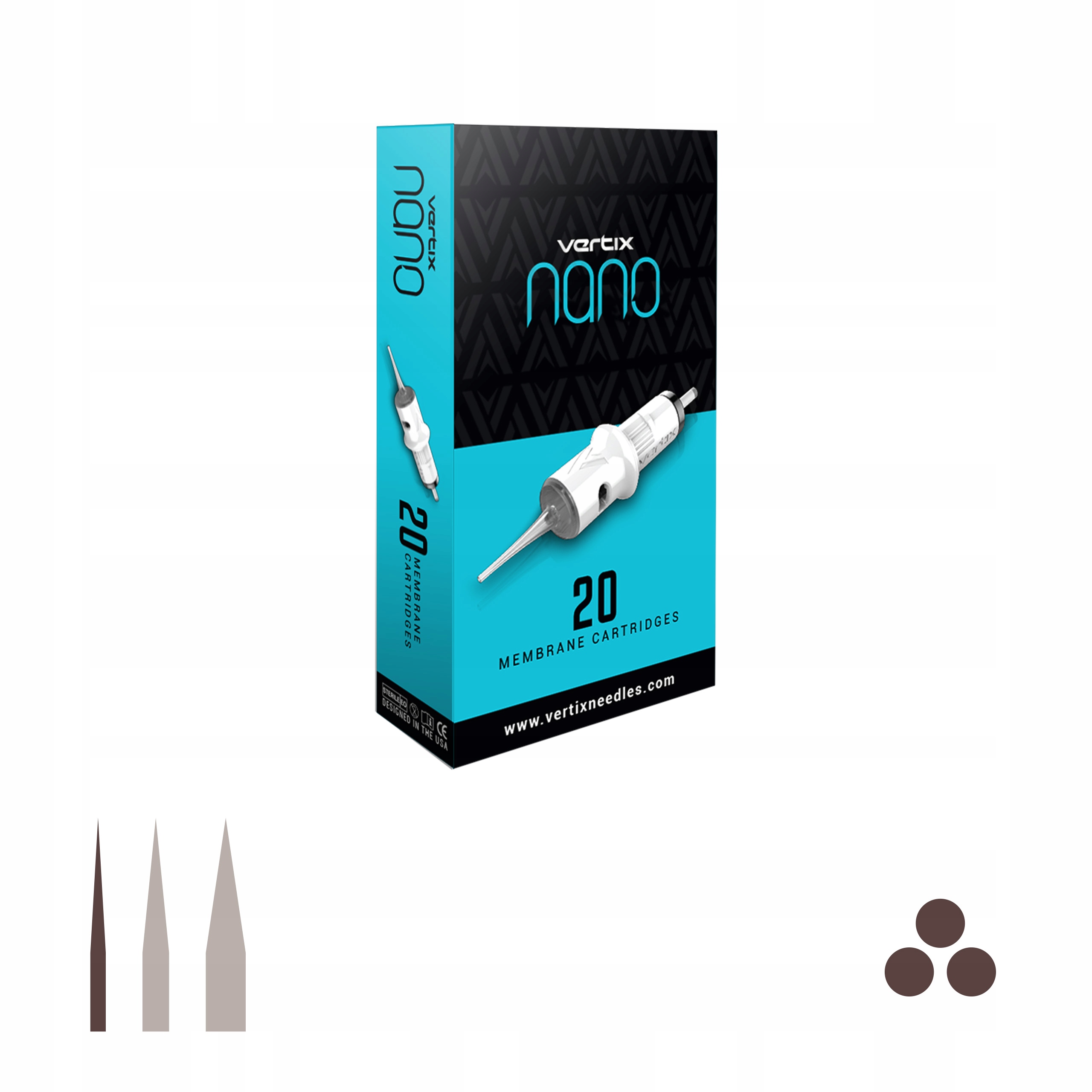 Vertix Nano 3RLT 0.20 mm 20 kusů *** cartridge jehla na líčení Pmu