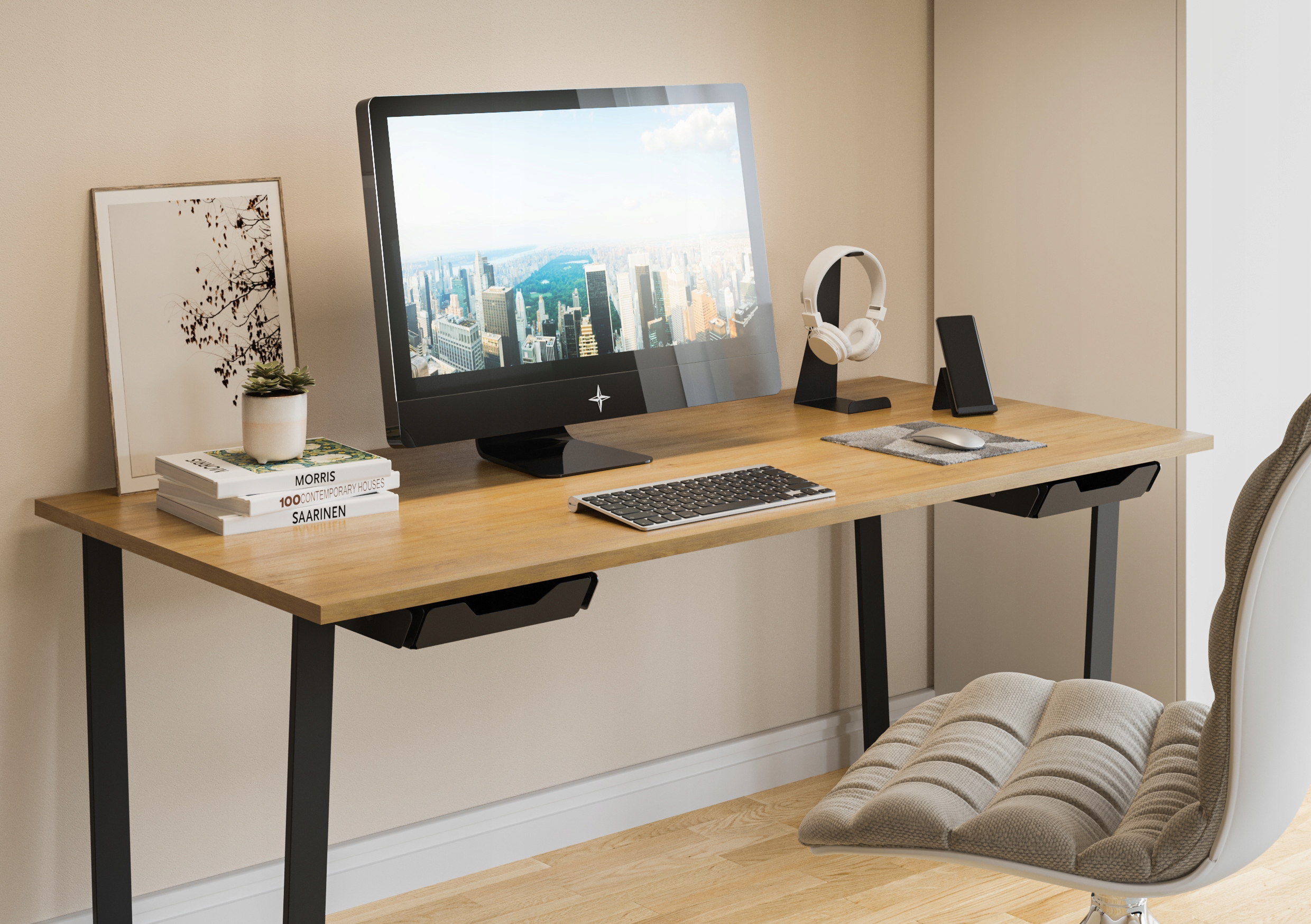 Szuflada podblatowa ES20, czarny strukturalny Kolor mebla czarny