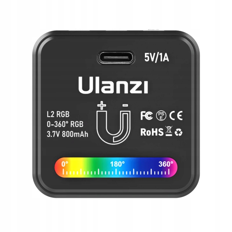 MINIATUROWA LAMPA VIDEO LED ULANZI L2 RGB Stan opakowania oryginalne