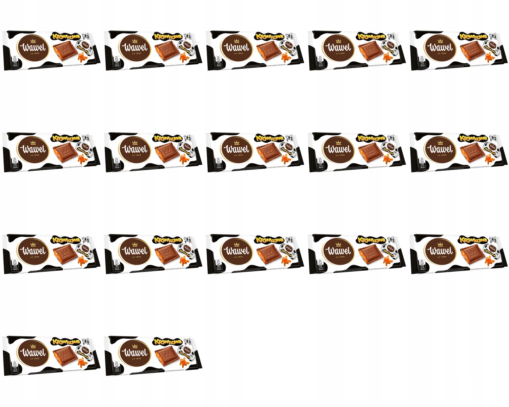 Levně 17x 90g Wawel mléčná čokoládová Čokoláda s příchutí Bonbóny Krówki , Karton