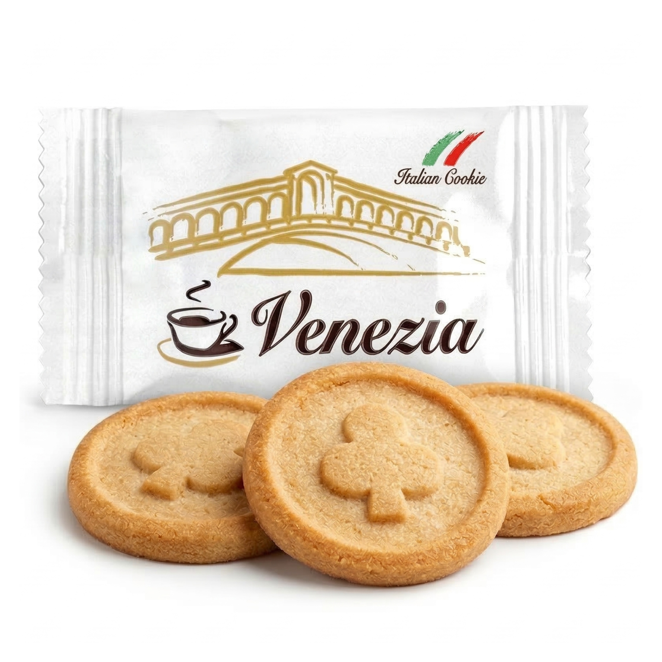 Levně Italské křehké vanilkové sušenky Venezia na kávu a čaj 500 ks 3 kg