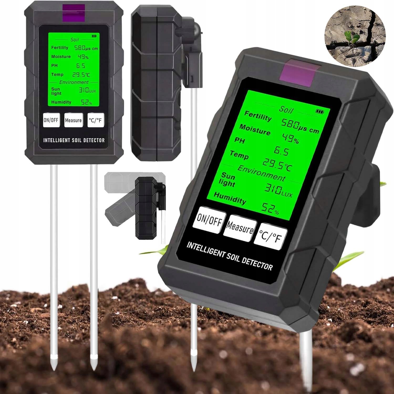Kyselinoměr Půdní Tester Substrátu Ph Půdy Vlhkosti Měřič 6V1