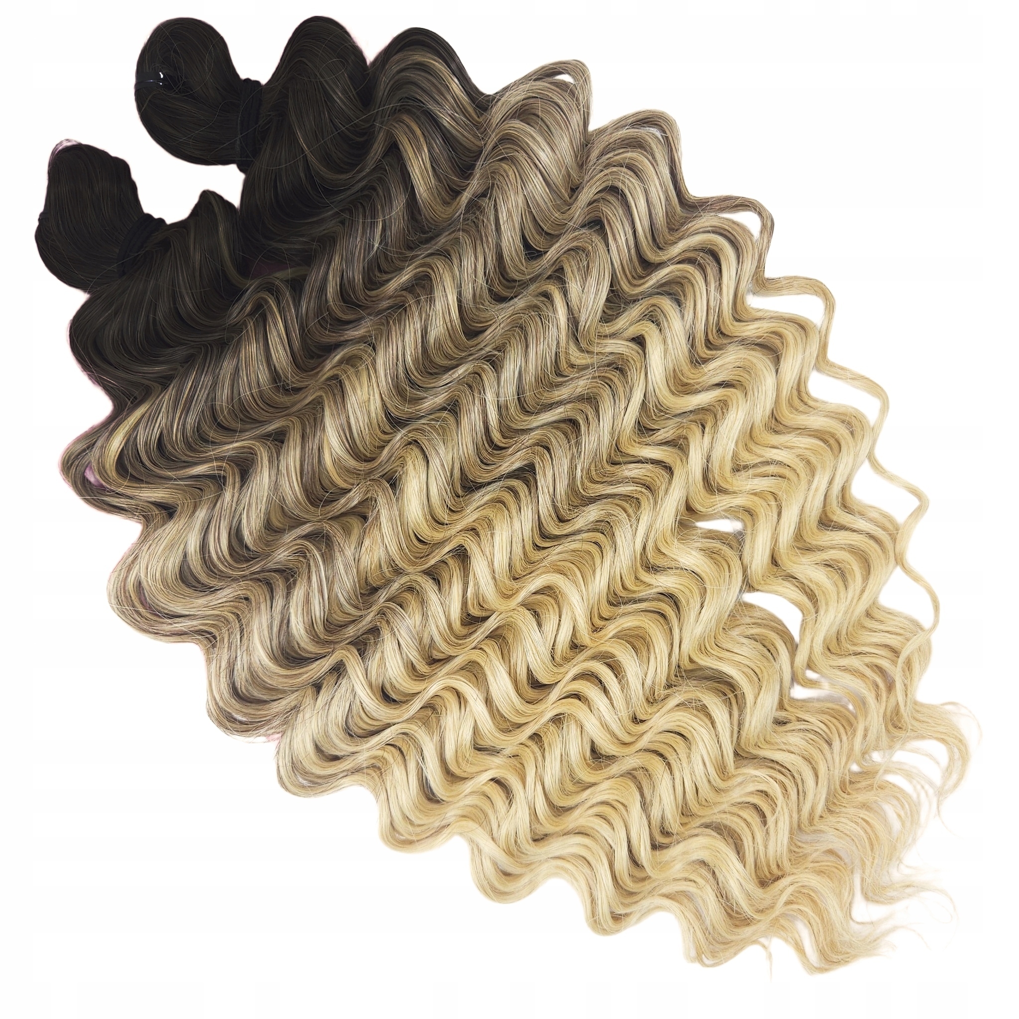 Syntetické vlasy Afroloki Ultra Deep Wave Pro Blond Ombre Odrost 35 cm 200 g