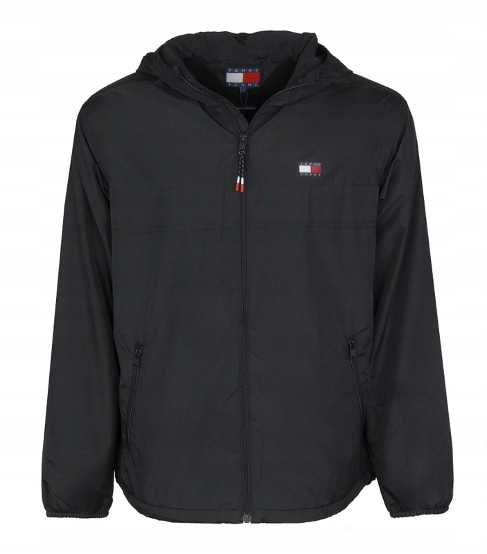 Tommy Jeans pánská bunda s fleecovou větrovkou, černá, M