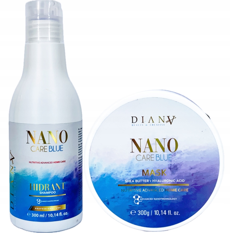 Diana Beauty Nano Care Blue Zestaw Po Nanoplastii 300 ml 300 g