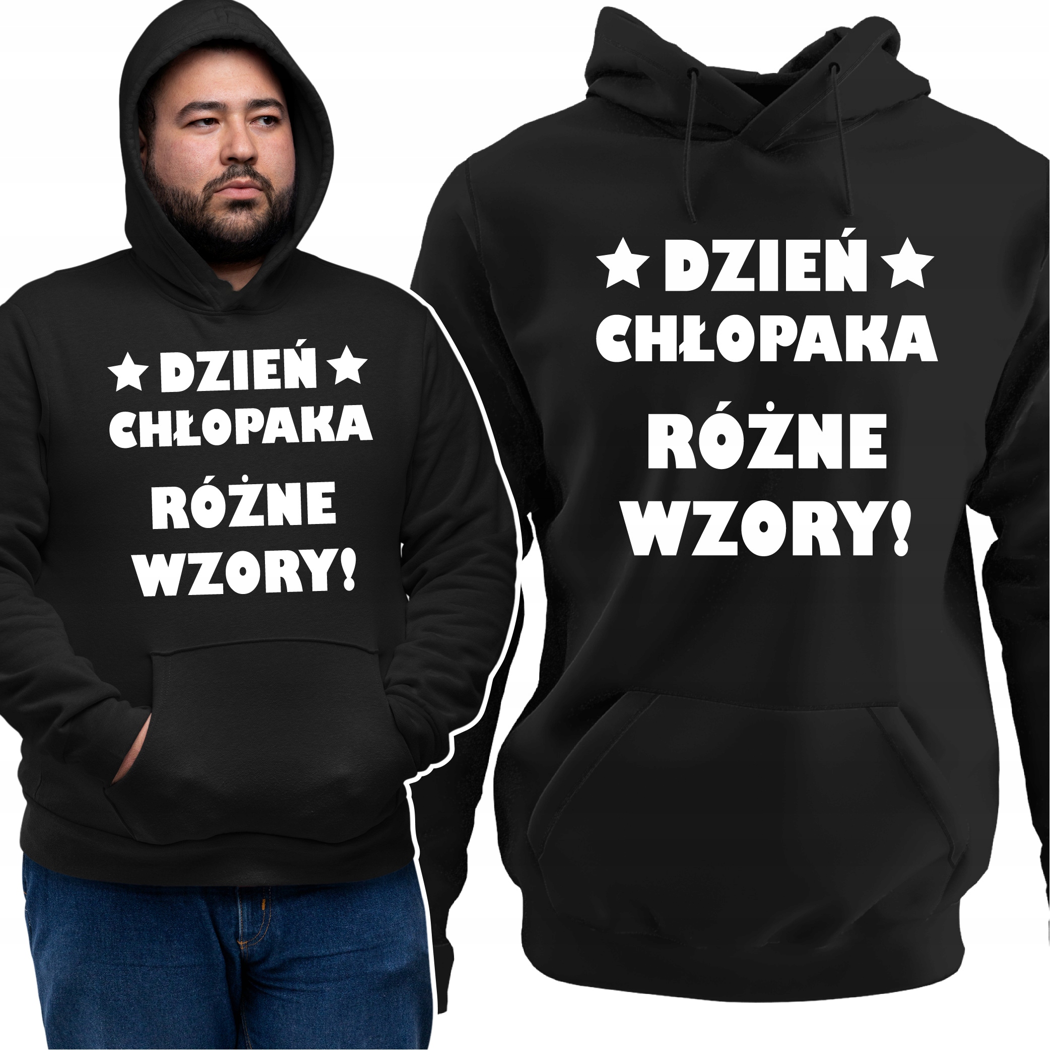 

Bluza Czarna Z Nadrkiem Różne Wzory Dzień Chłopaka
