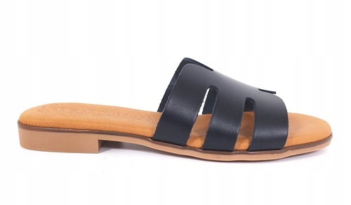 Černé nazouváky s plochou podrážkou Eva Frutos 3076, velikost 36