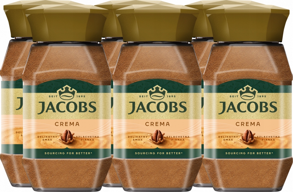 Jacobs kawa rozpuszczalna Crema 200g słoik x6