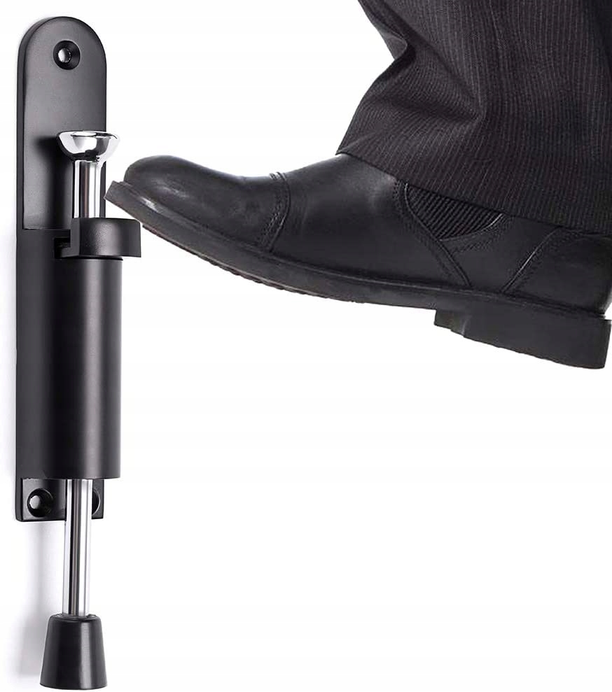 PRZYTRZYMYWACZ PODPÓRKA BLOKADA STOPER DO DRZWI CZARNA SOLIDNA Marka Handmet