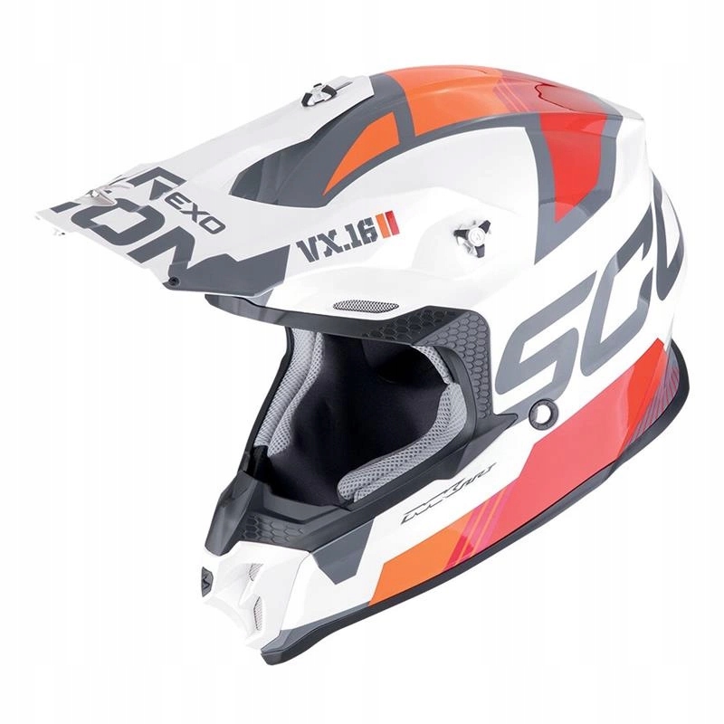 Helma Scorpion VX-16 Evo Air Analog White/orange biela oranžová Darčeky