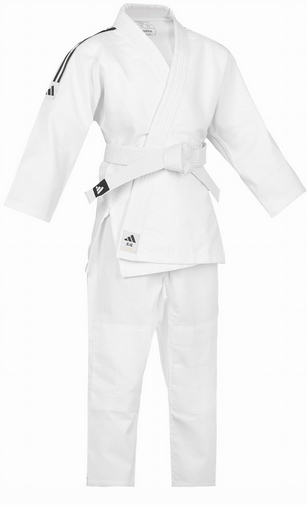 Judoga gi Adidas Club 350g kimono judo 170 cm czarne paski