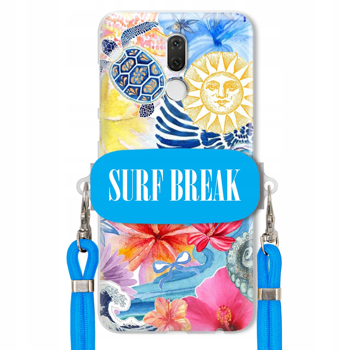 Puzdro pre Huawei Mate 10 Lite Modré vodítko držiak Surf Break Lata