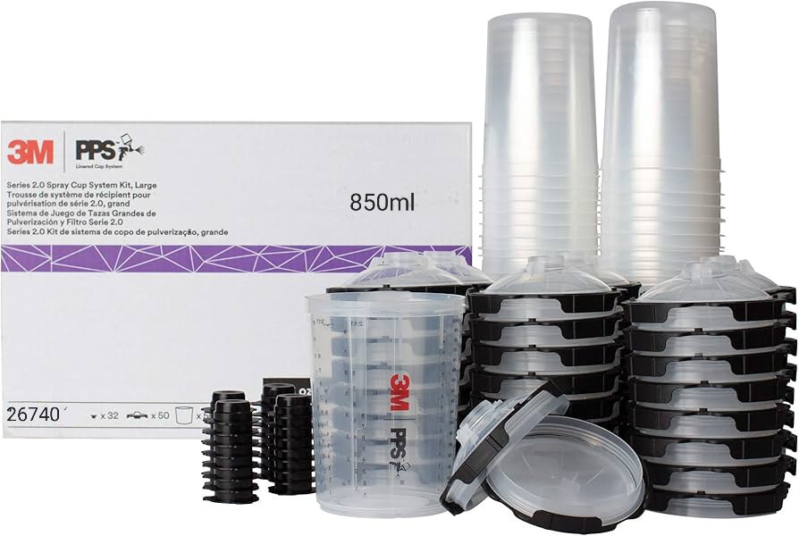 3M 26740 Pps 2.0 Sada pohárov 850 ml 125 mikrónov na lakovanie