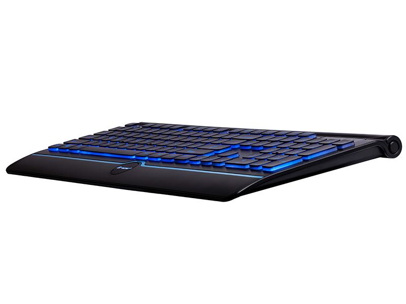 KLAWIATURA USB PRZEWODOWA PODŚWIETLANA LED CICHA BIUROWA PŁASKA GAMINGOWA Model OFIS PRO USB