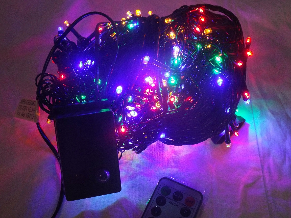

Kolorowe lampki choinkowe 300 led +pilot+ łączenie