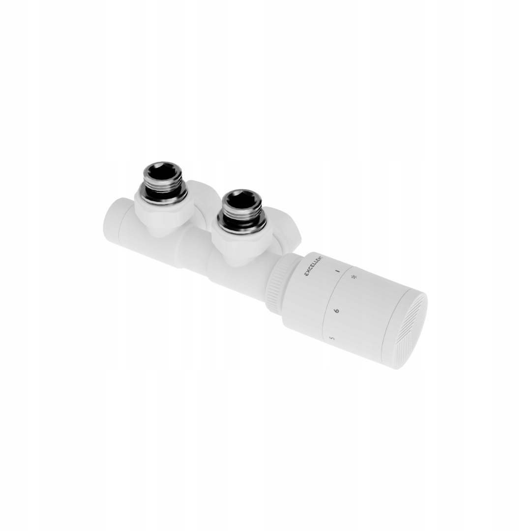 Caldo termostatická sada s hlavicí, pravá, bílá matná, pro radiátory