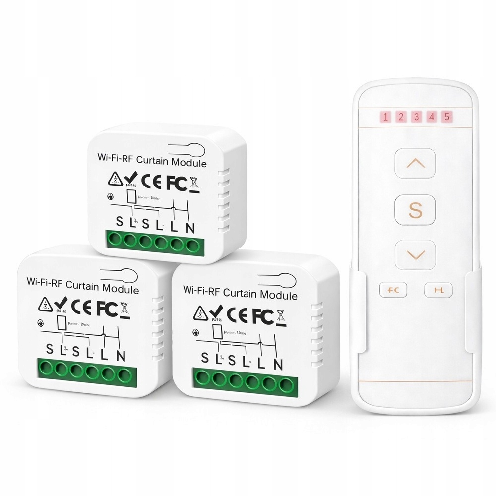 3x Roletový Ovládač Závesov Wifi Tuya Smart 5-KANÁLOVÝ Pilot