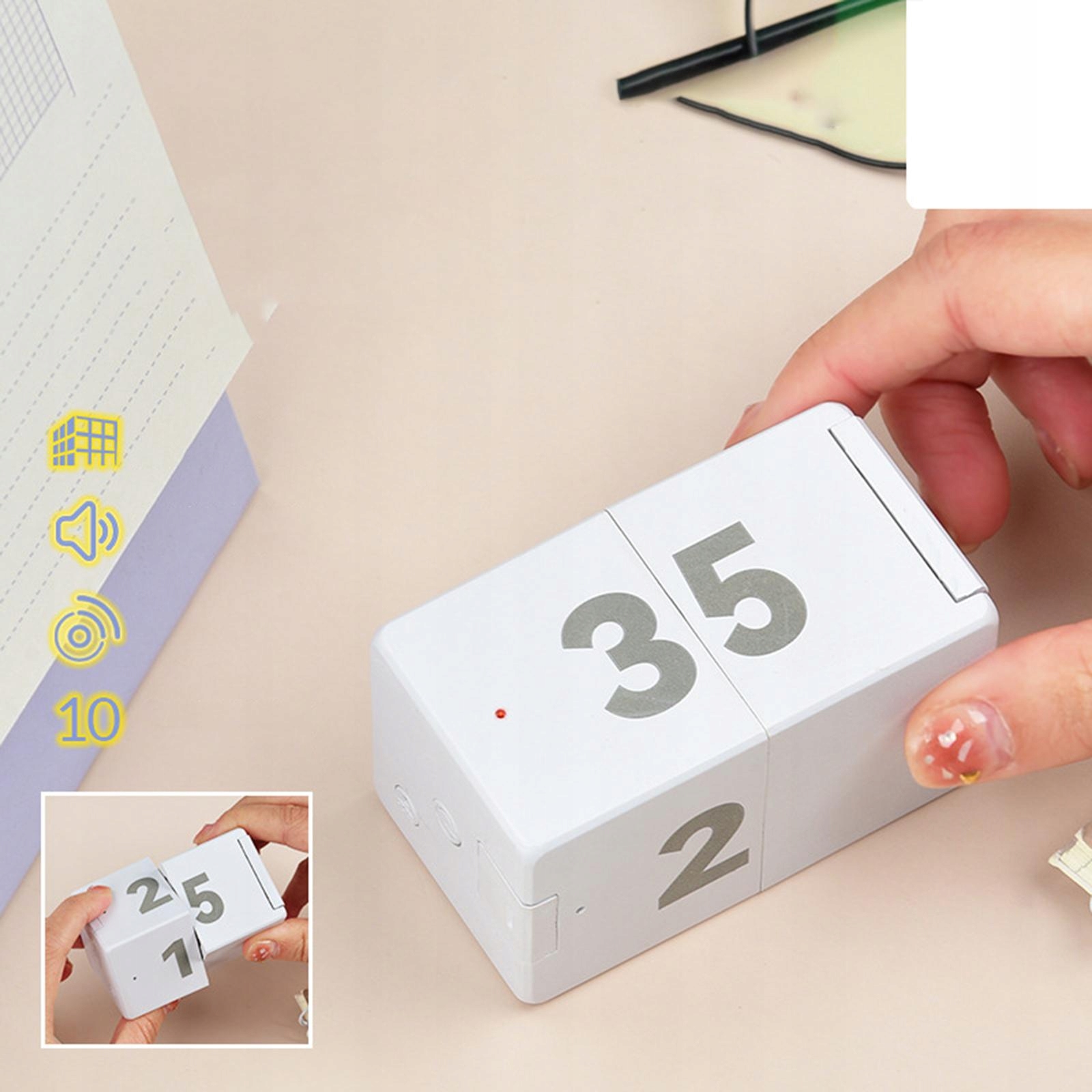 Cube Timer Flip Timer, łatwy w użyciu, Timer Pomodoro dla minutnika EAN (GTIN) 6911665091354