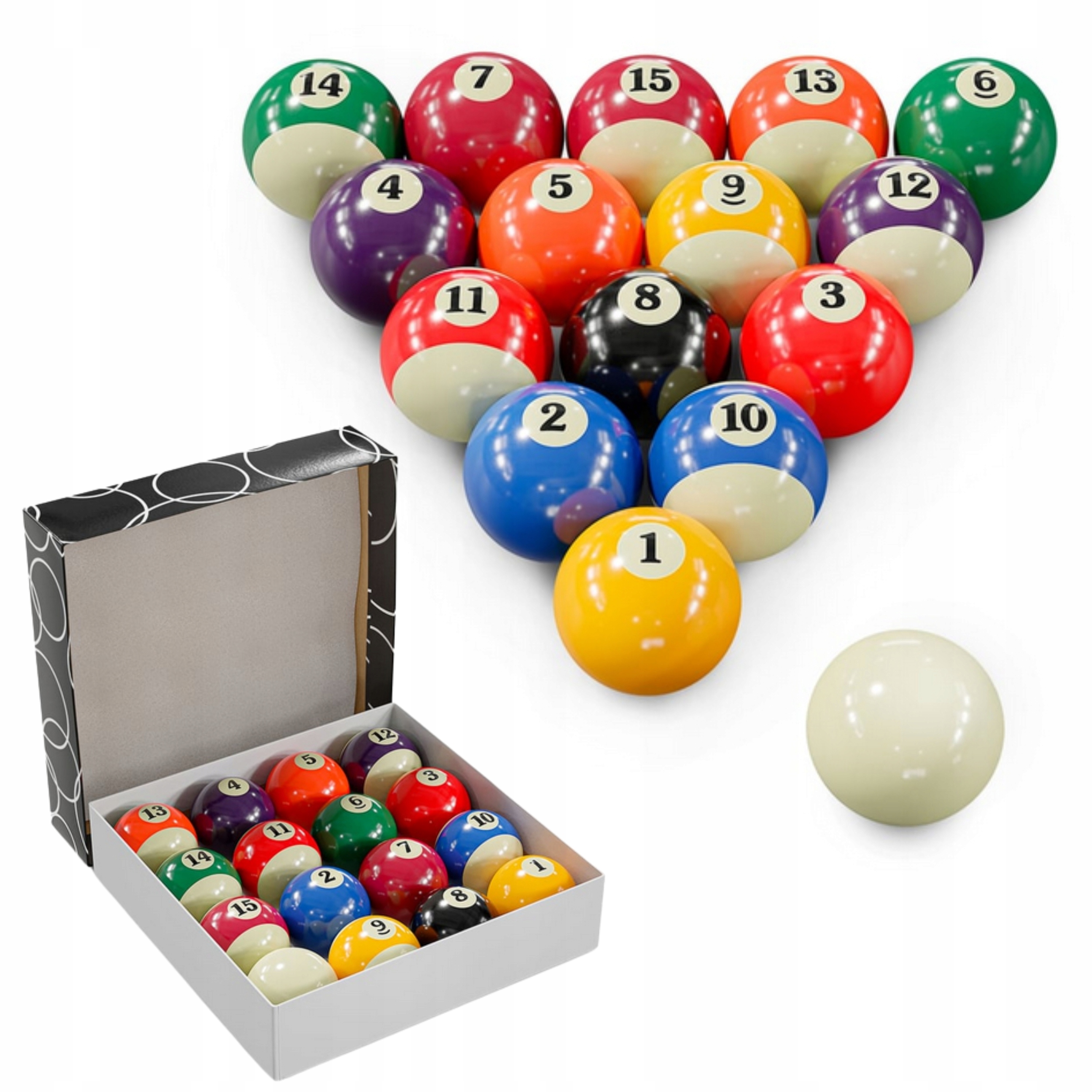 Bile Do Kulečníku Kulečníkové Koule 16x Pro Stůl Pool Bilard Standardní 57,2MM