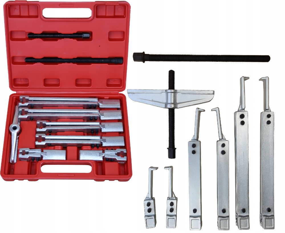 Dvouramenný Stahovák Ložisek Nábojů A Řemenových Kol 180 mm Komplet 3 Tlapek