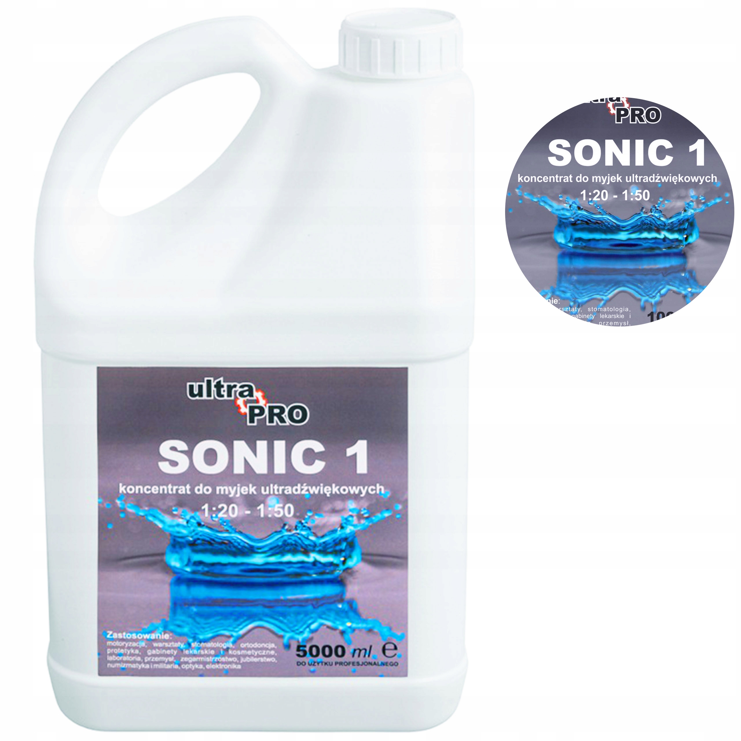 

Sonic płyn koncentrat do myjki ultradźwiękowej 5l.