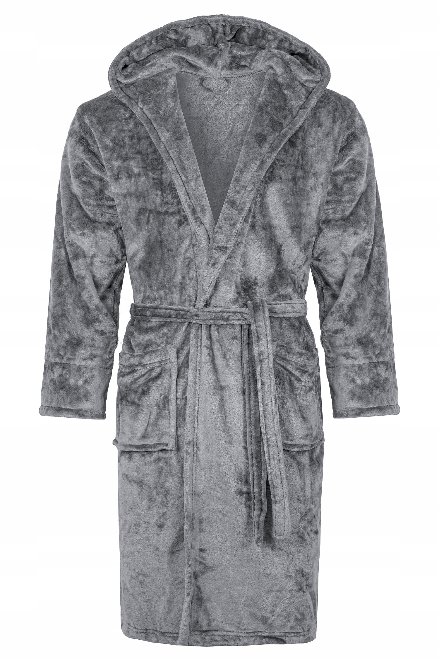 Župan S Kapucí pánský 2XL teplý XXL šedý