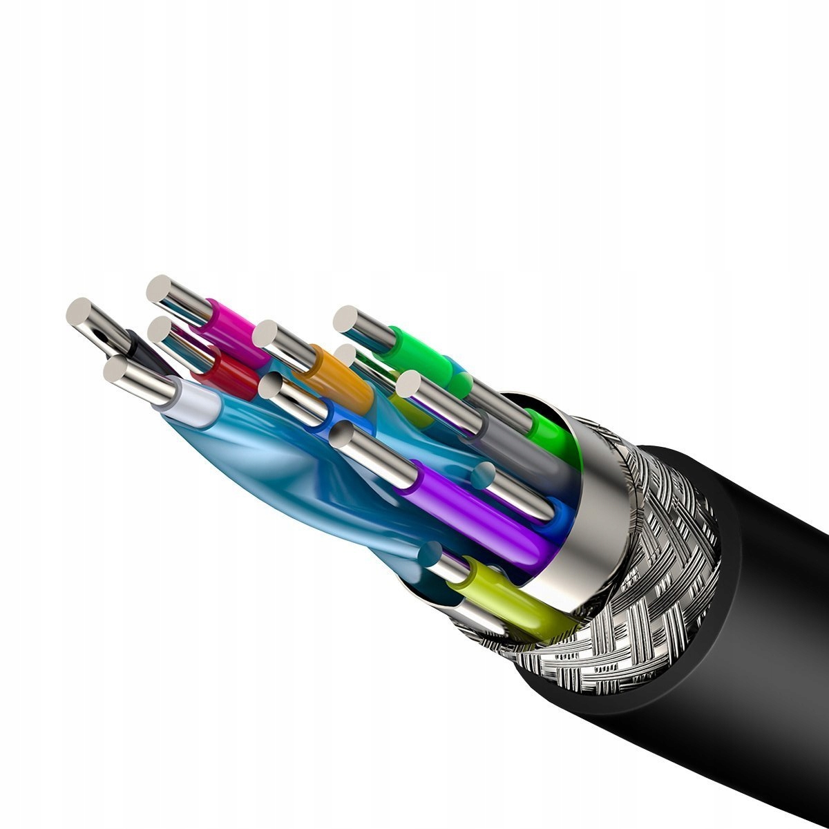 BASEUS KABEL PRZEWÓD WIDEO HDMI 2.1 HD UHD 4K 8K 60HZ HDR 3D 480MBPS 0.5M Długość kabla 0.5 m