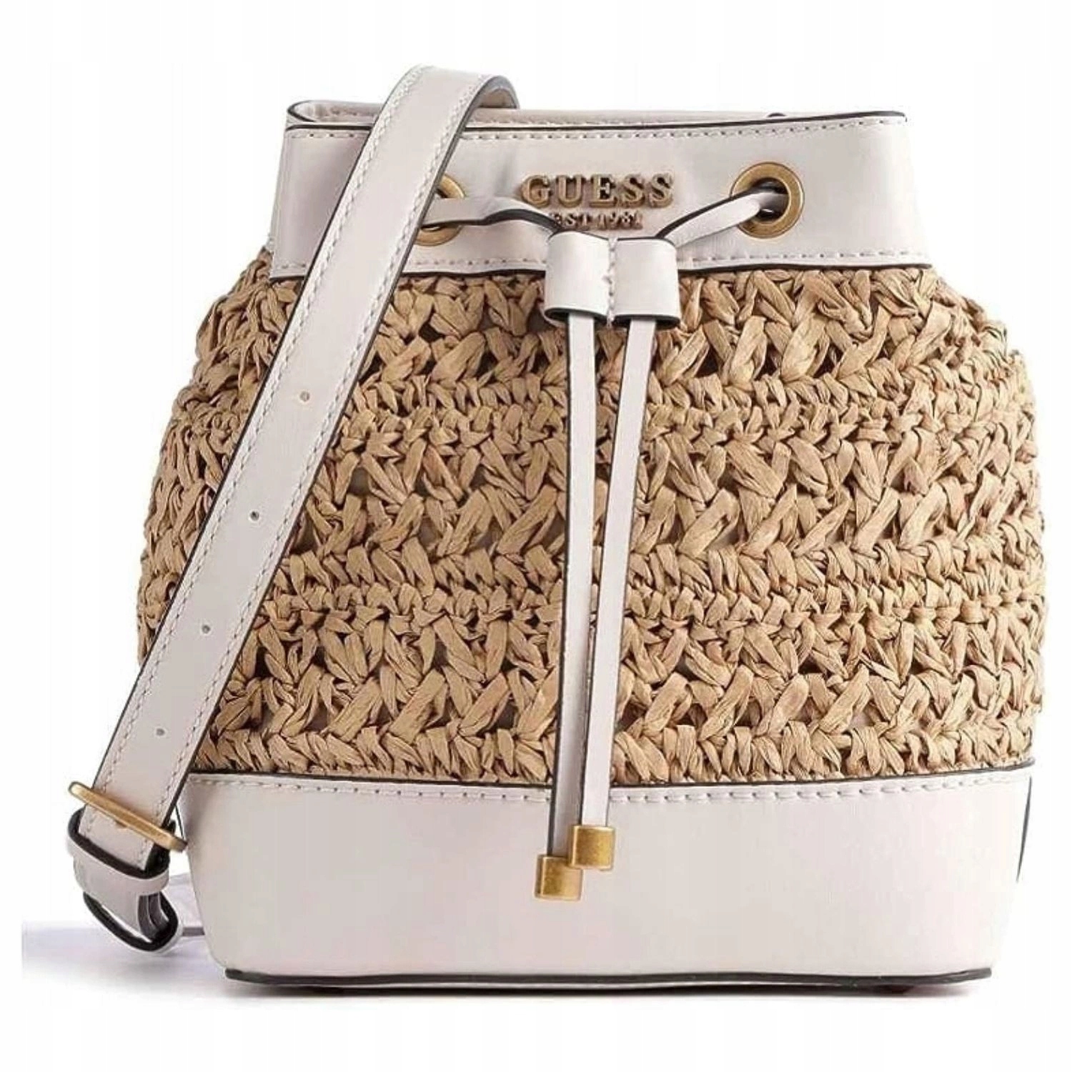 Dámská kabelka Guess béžová letní elegantní přes rameno, stylový košík