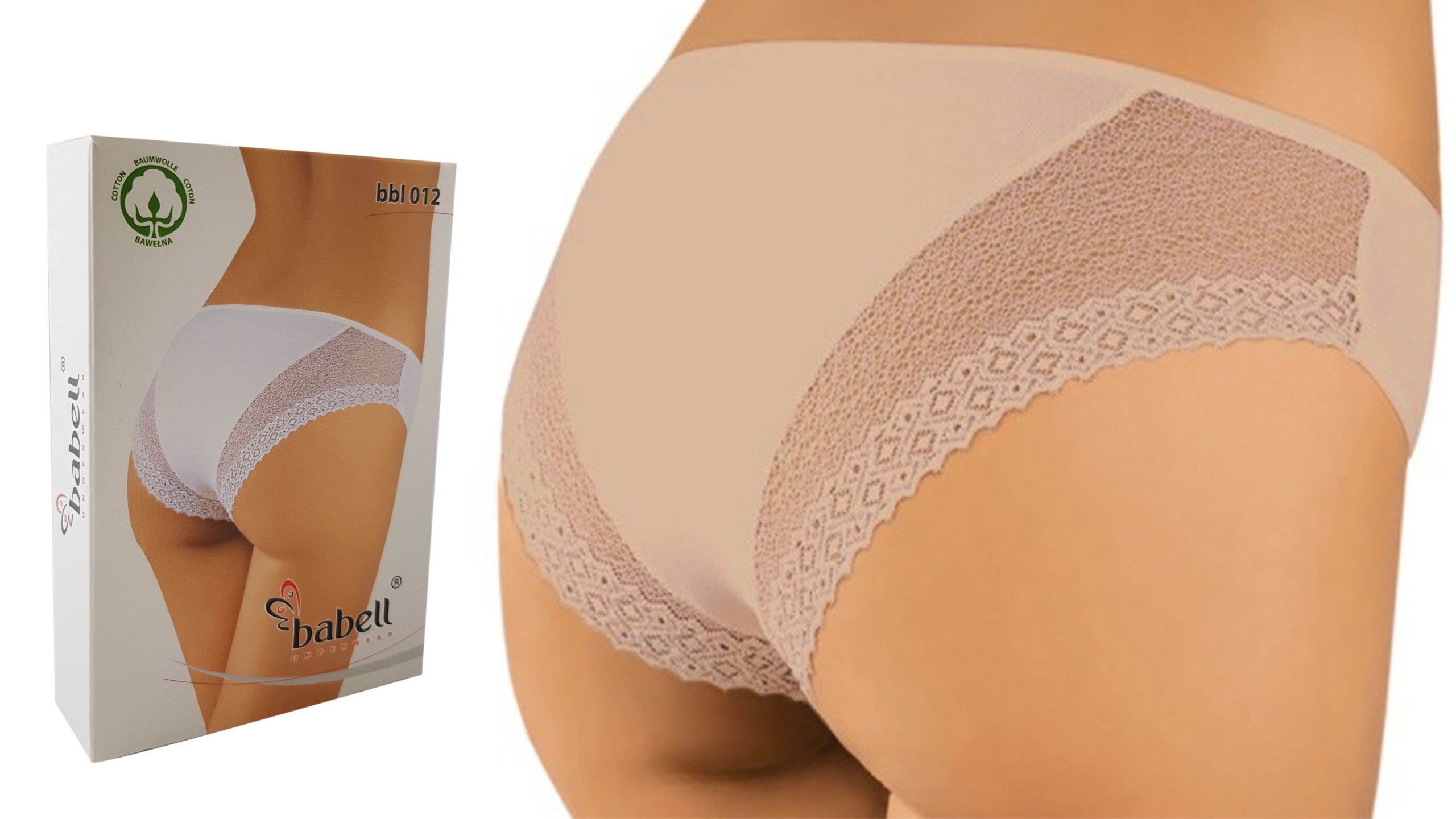

Babell figi 012, bikini koronka Beżowe, S