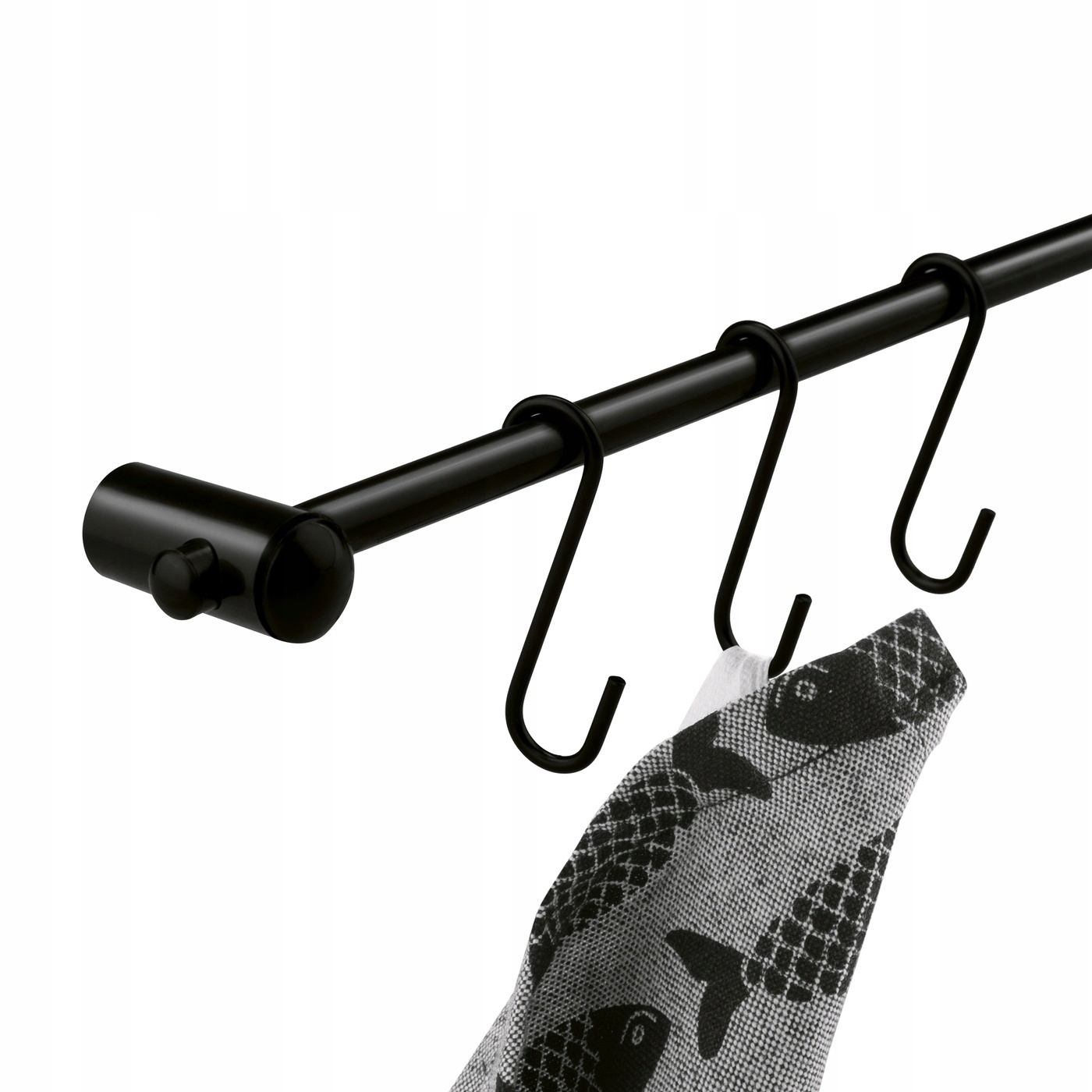 Czarne HACZYKI NA RĘCZNIKI RELING uniwersalne x10 Marka Tadar