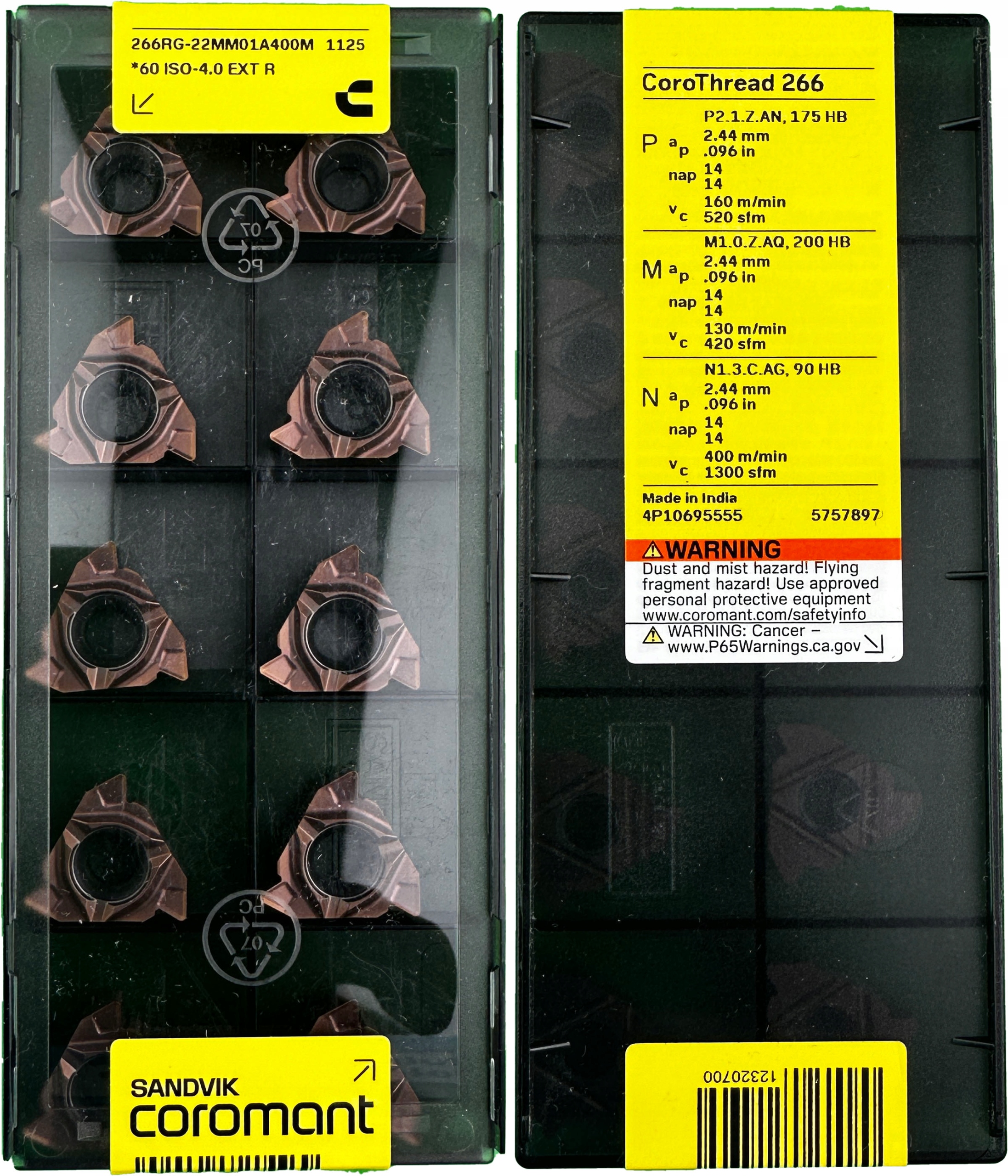 Płytki 266RG-22MM01A400M *60 ISO-4.0 EXT R 1125 SANDVIK - porównaj 