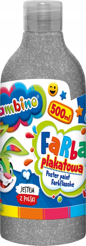 

Bambino farby plakatowe w butelce 500ml srebrna