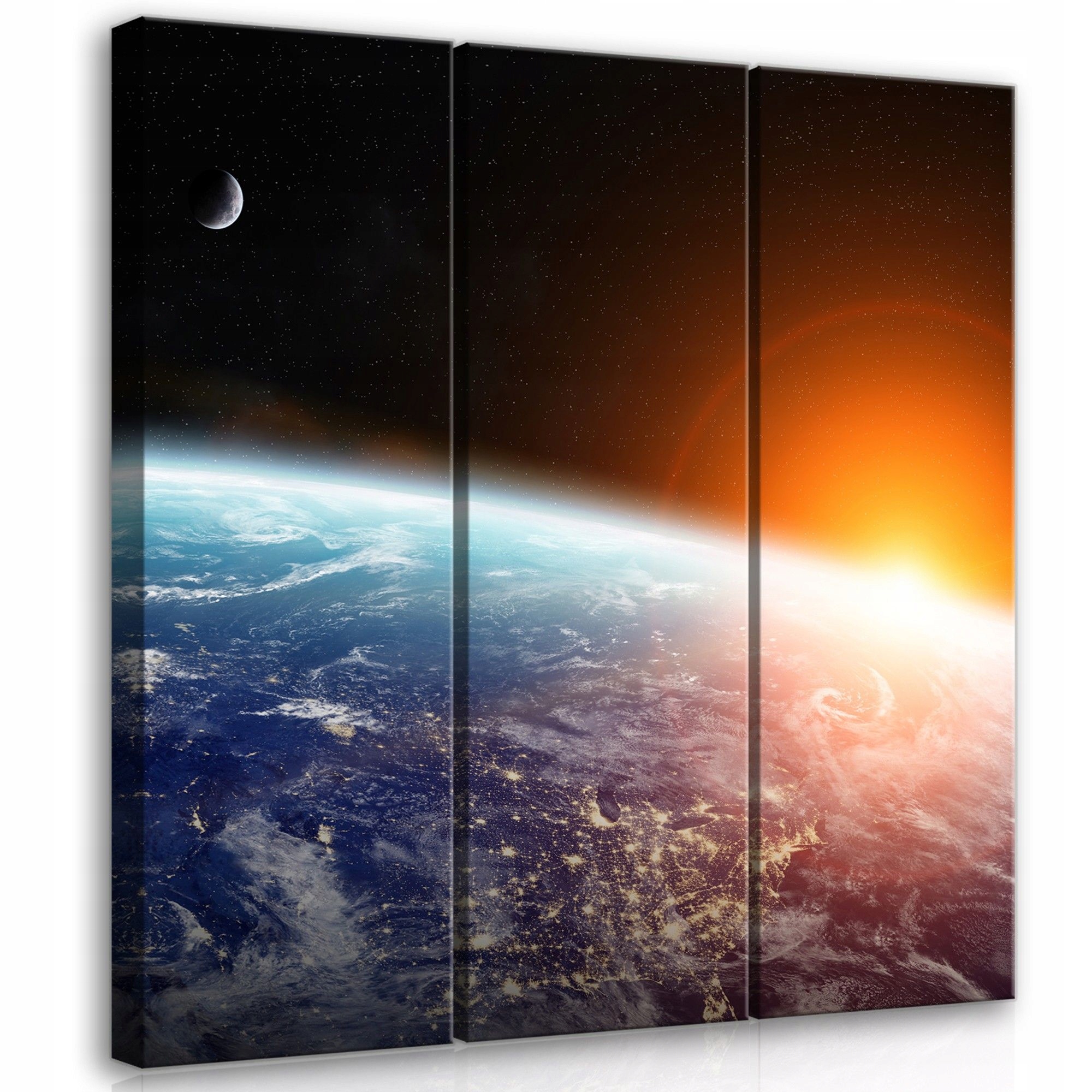 Obraz 90x100 Země z vesmíru východ slunce vesmír planeta hvězdy