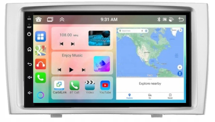 Rádio Android Gps Peugeot 308 408 Android Carplay Wifi Usb 4GB 64GB