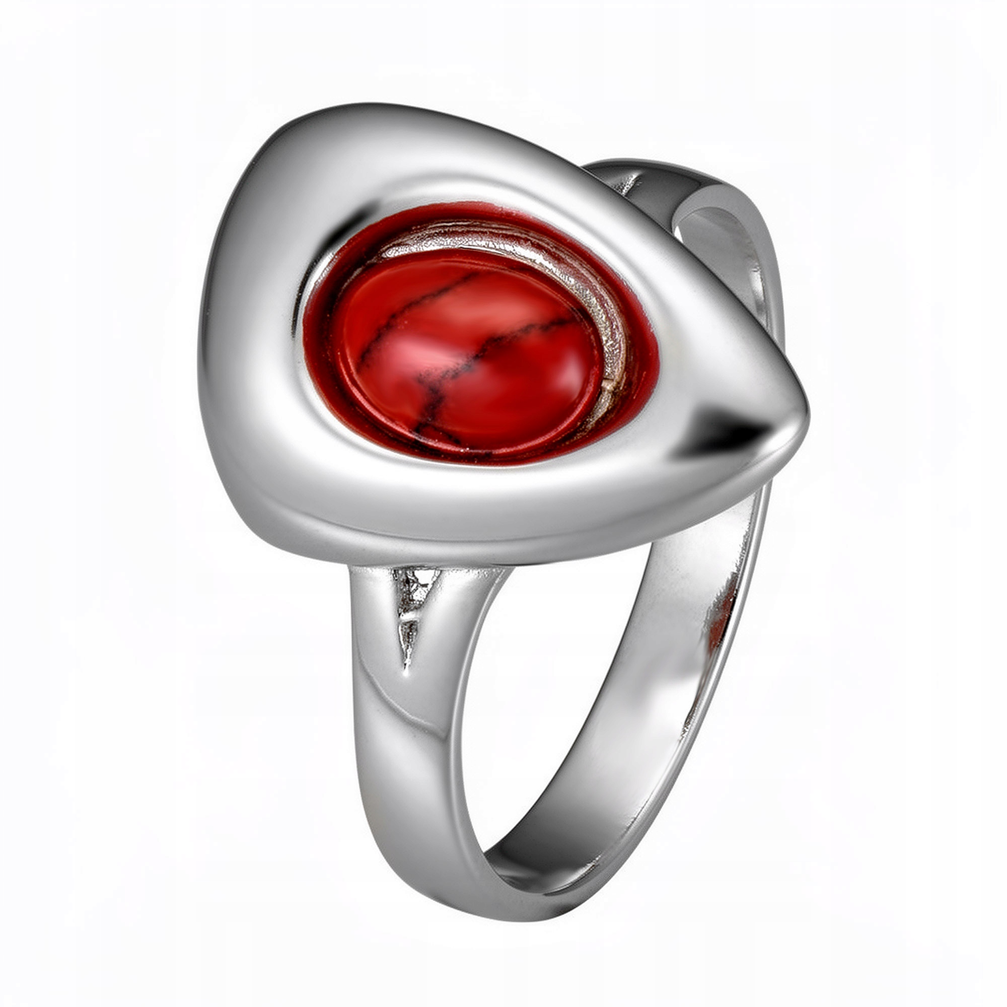 Stříbrný Prstýnek S Korálem 16